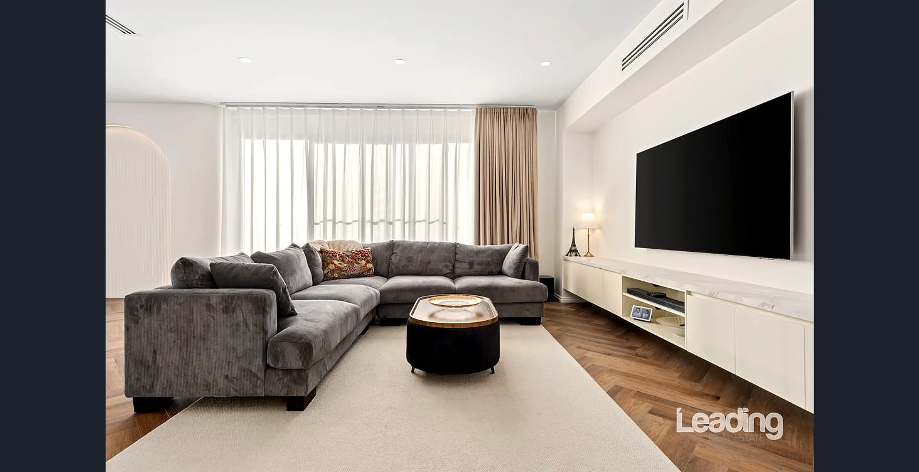 Open-plan family living zone